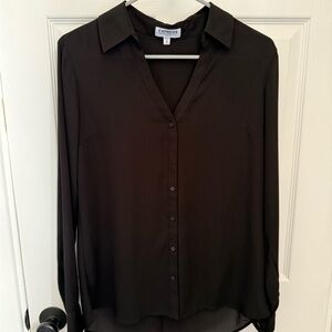 Express Black Long Sleeve Button Down Shirt